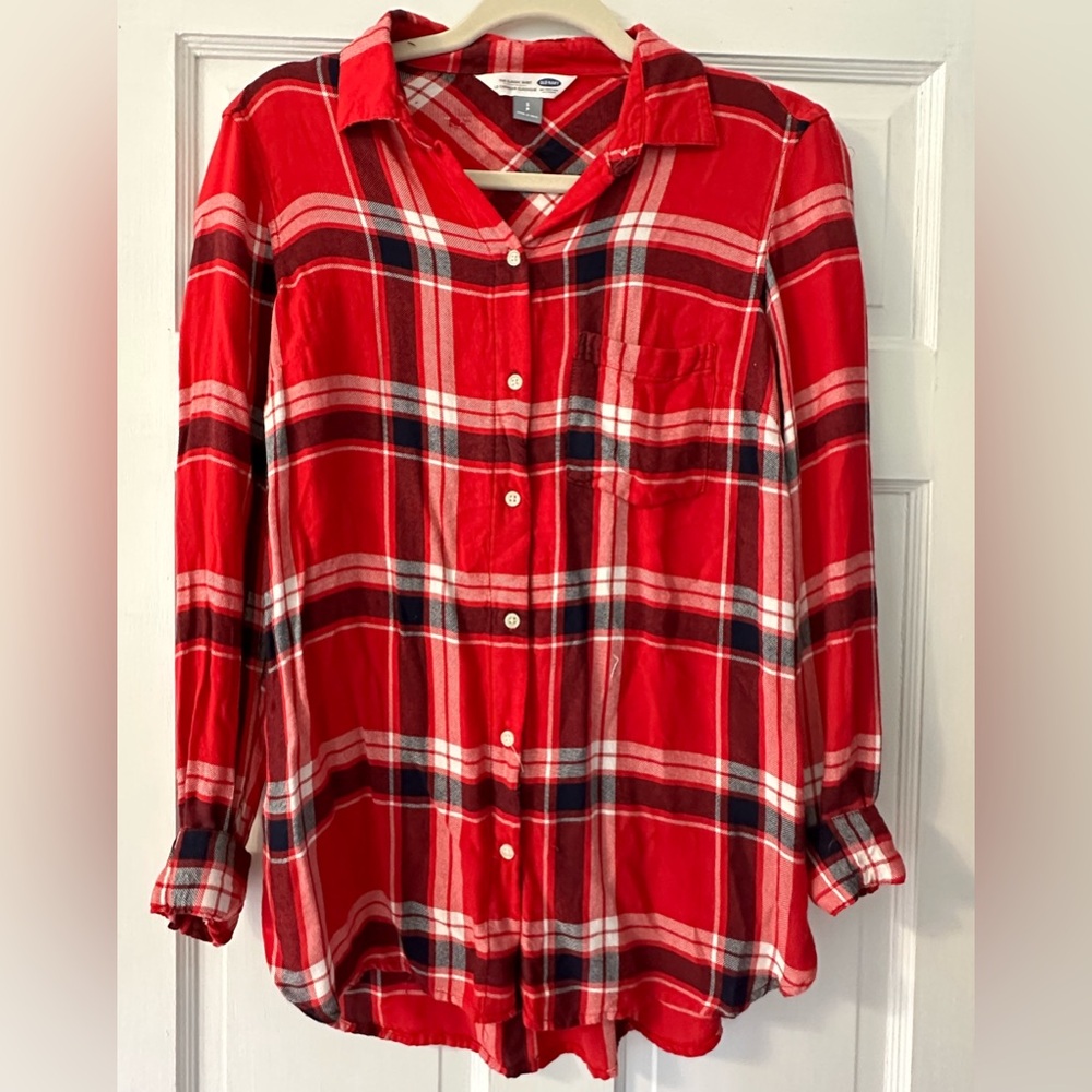 Old Navy Classic Shirt- red flannel